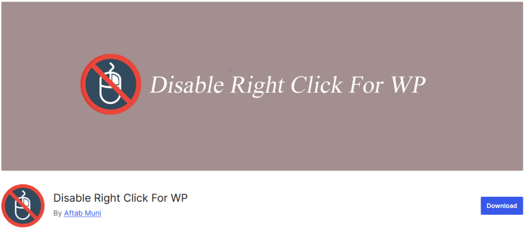 Disable Right Click For WP