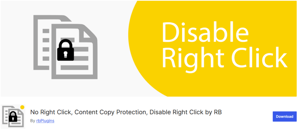 No Right Click, Content Copy Protection, Disable Right Click by RB