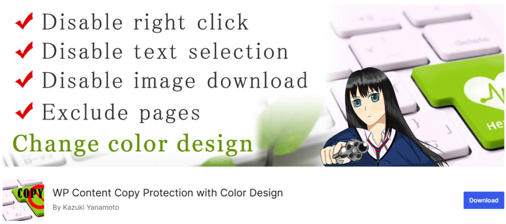 WP Content Copy Protection with Color Design